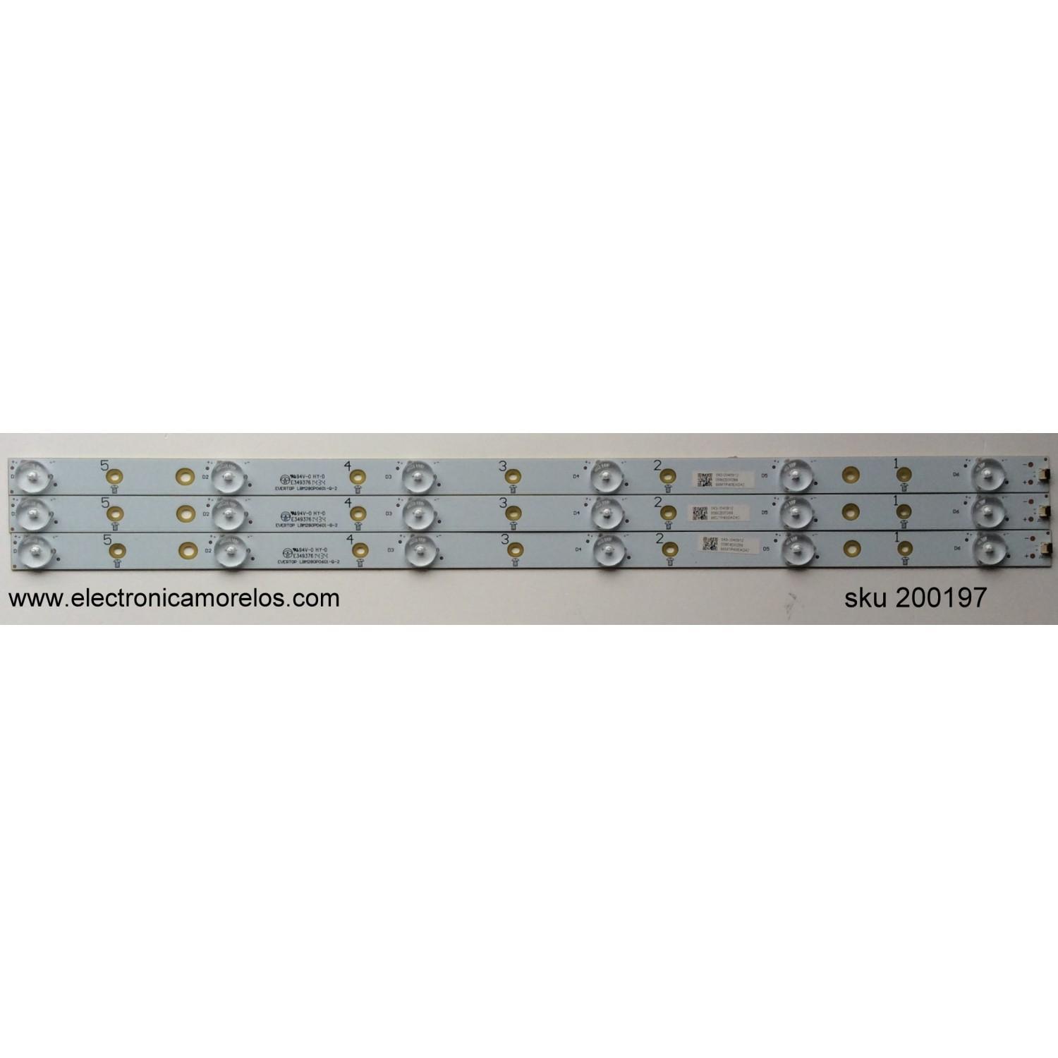 KIT DE LED PARA TV/TPV TPT275B5-A014 REV:S11D/MODELO E280-B1 LTT3PRBQ	